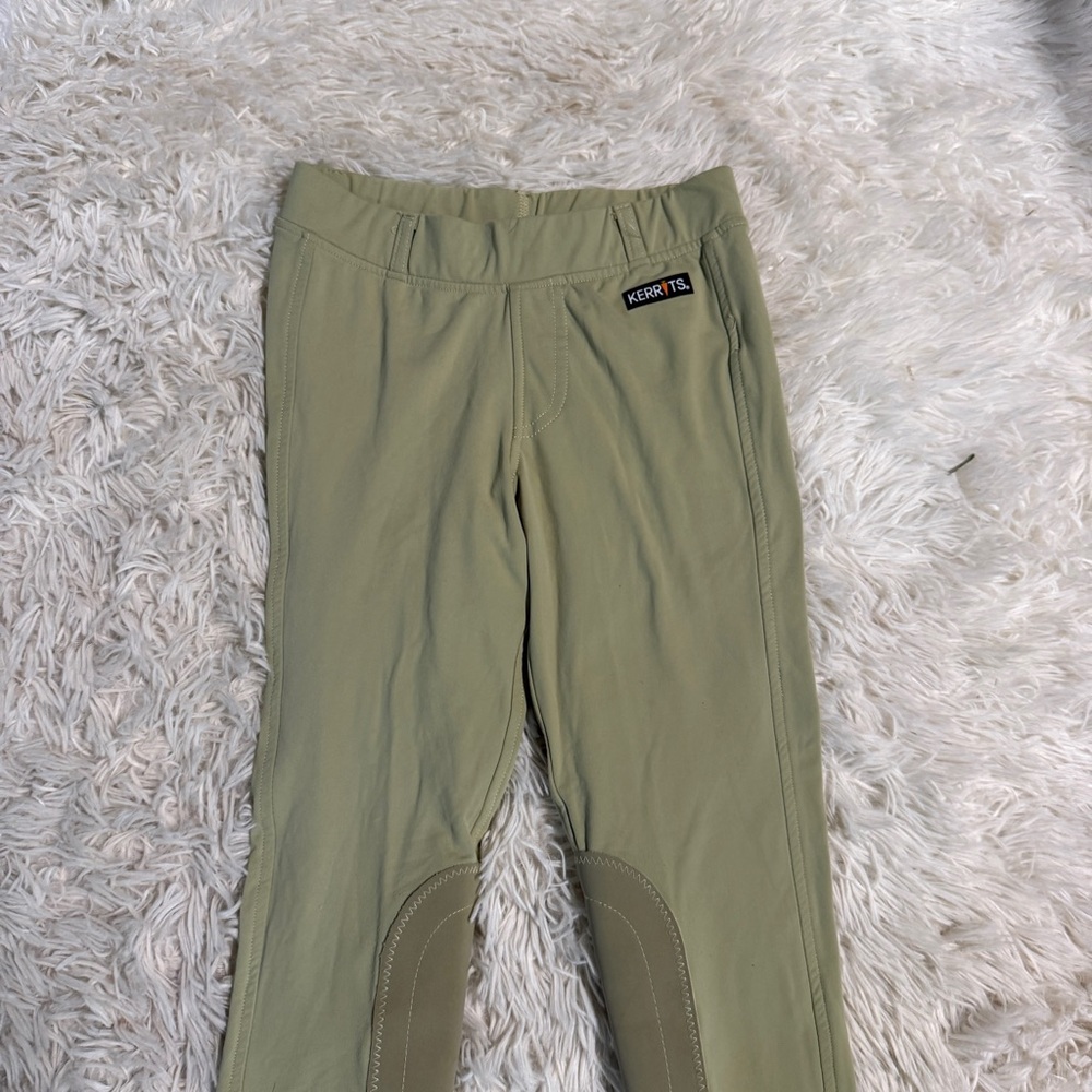 Child’s Medium Tan Kerrits Knee Patch Horseback Riding Jodphurs Breeches - Picture 3 of 6